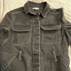 Topshop Black Denim Boiler Jump Suit